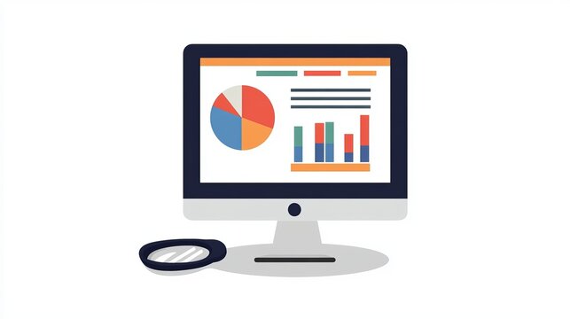 Online Report icon vector image. Can also be used for Digital Marketing. Suitable for mobile apps, web apps and print media.