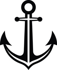 Anchor icon vector  silhouette