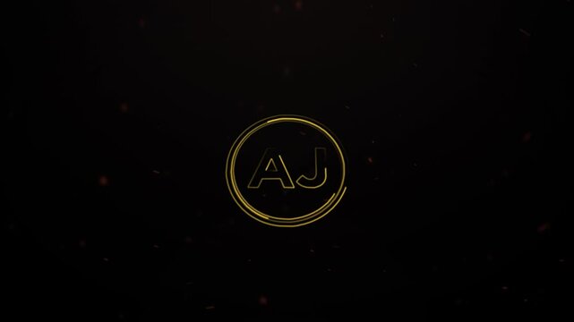 AJ Logo Animation, Style Vector logo Video Aj