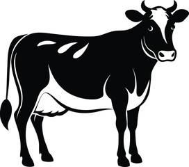 Dairy cow silhouette icon