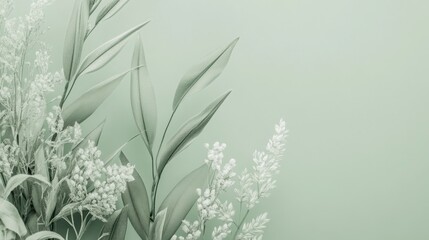 Fototapeta premium Pale green gradient background