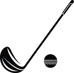  golf club silhouette icon, vector illustration 