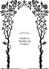 Arch of roses frame