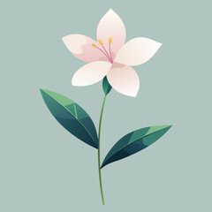 Elegant pastel flower illustration with soft colors and minimalism