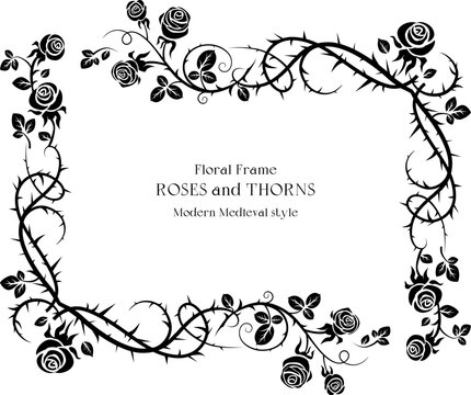 Roses and thorns frame