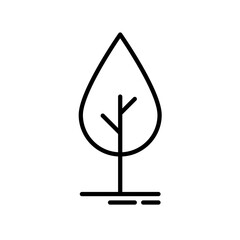 deciduous tree - simple vector icon