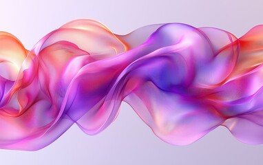 Fototapeta premium Abstract colorful wave design with flowing shapes and gradients in soft hues