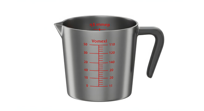 Precise stainless steel measuring cup for culinary endeavors and accurate measurements