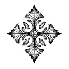 Fototapeta premium Intricate floral design perfect for tattoos and elegant packaging presentations