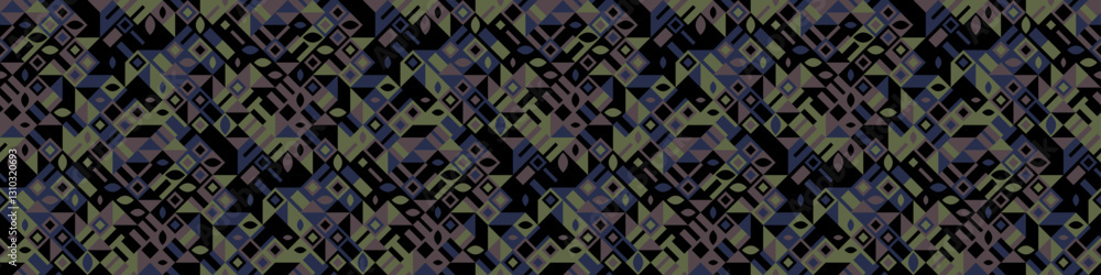 Poster horizontal multicolored diagonal mosaic pattern background - colorful abstract vector illustration