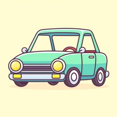 Obraz premium Cute Cartoon Car Illustration (2)