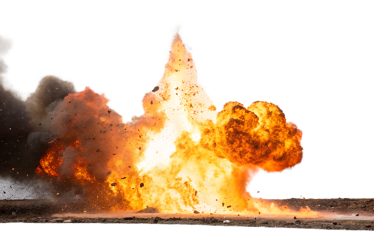Big fire glame png image isolated on transparent background 