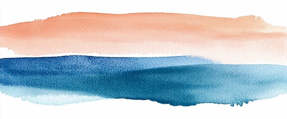 Abstract watercolor wash in peach and teal.