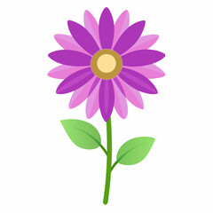 Vibrant pink flower illustration with layered petals and soft background