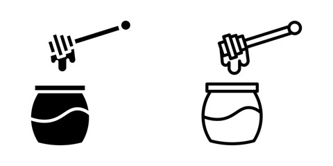 Honey icon set on white background