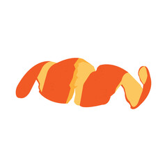 peeled orange peel vector