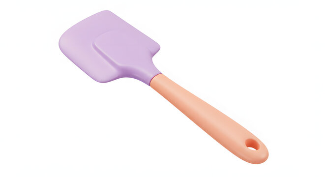Pastel Culinary Tool: A charming lavender spatula with a peach handle