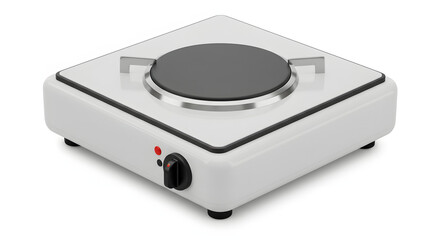 Fototapeta premium Studio shot illustrating the sleek design of a contemporary single burner stove