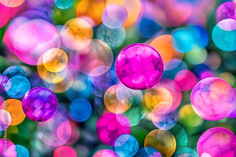 Poster vibrant kaleidoscopic orbs background with a mesmerizing colorful pattern