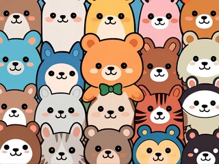 seamless pattern with funny kids