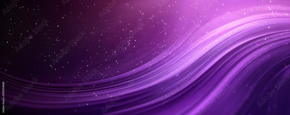 Poster abstract illustration in space style. purple wavy rays in motion. arc. wave. wallpaper with motion e