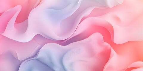 Obraz premium Abstract art. background of light pink and blue pastel colors. abstract wavy 3D shapes. soft airy texture