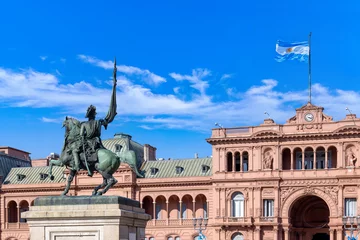 Poster Casa Rosada, office of the president of Argentina located on landmark historic Plaza de Mayo.