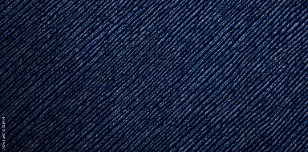 Poster a textured dark blue fabric with subtle vertical lines, creating a sense of depth and elegance.
