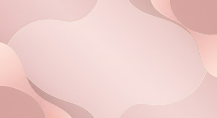 Soft pastel blush pink and rose gold abstract background. Gentle geometric shapes with subtle gradients and fine texture. Elegant and modern design template