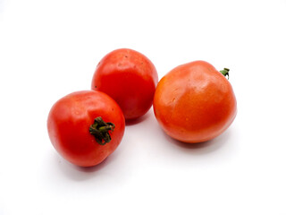 Tomatoes sits against a clean white background