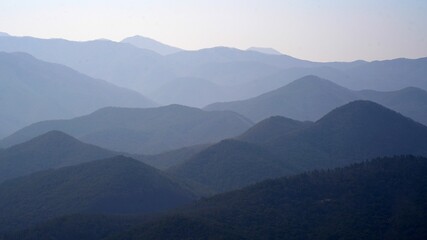 Fototapeta premium Winter mountain scenery in Korea