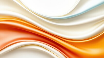 Abstract Wavy Texture with Warm Orange and Cream Tones