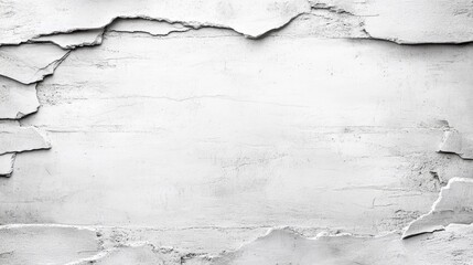 Obraz premium Peeling White Plaster Texture on Wall Surface