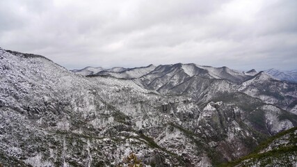 Winter scenery of Juwangsan Mountain in Korea