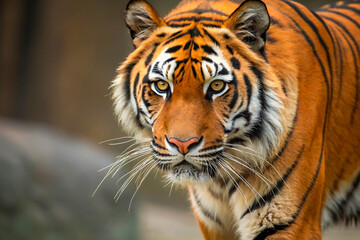 Fototapeta premium The Grace and Power of the Tiger in a Stunning Display