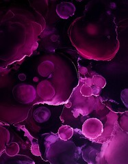 Black, dark purple, red, burgundy, wine, magenta, maroon, and plum watercolor. Abstract art colorful background. Chaos splash, daub, stain, blob, splatter, and grunge dirty effects. Fantasy horror 