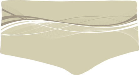 Elegant Beige Swimwear Design – Sophisticated Wavy Stripes and Modern Athletic Style

