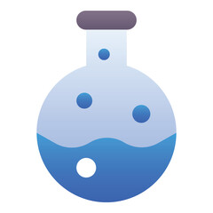 Obraz premium Gradient color icon, illustration for Experiment, research, chemical, test tube.
