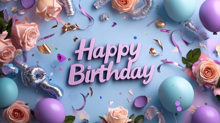 Naklejka premium Celebrate joyful birthday festive atmosphere greeting card colorful setting cheerful viewpoint happy birth concept