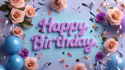 Celebrate joyfully happy birthday card festive setting greeting card cheerful atmosphere close-up creative design