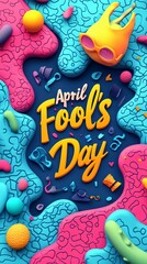 Obraz premium April fool's day text card