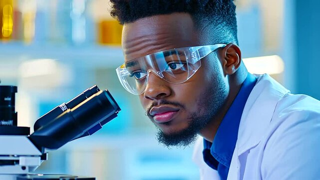 A team of scientists from various backgrounds working together in a cutting-edge medical research lab.
