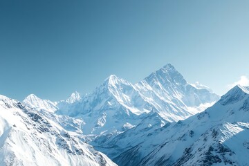 Majestic Snow-Capped Mountain Peaks