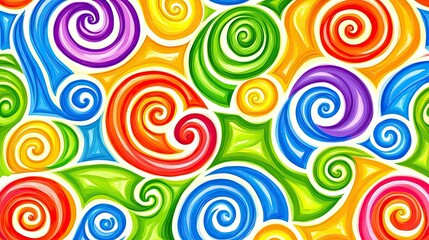 Fototapeta premium Colorful Swirling Pattern Background