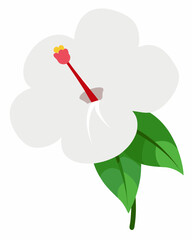 Close-up of a vibrant flower with colorful petals and green leaves