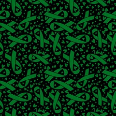 Breast cancer month seamless pink ribbon day mammogram pattern for wrapping paper and medical accessories