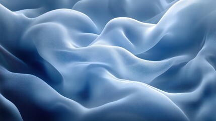 Obraz premium Light Blue Fabric Drape Close-Up