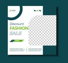 Fashion Sale Social Media Post Promotional Banner Design.