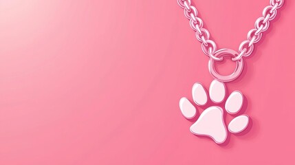 Fototapeta premium World Day For Animals In Laboratories Protect innocent lives, broken chain with paw print, flat design illustration