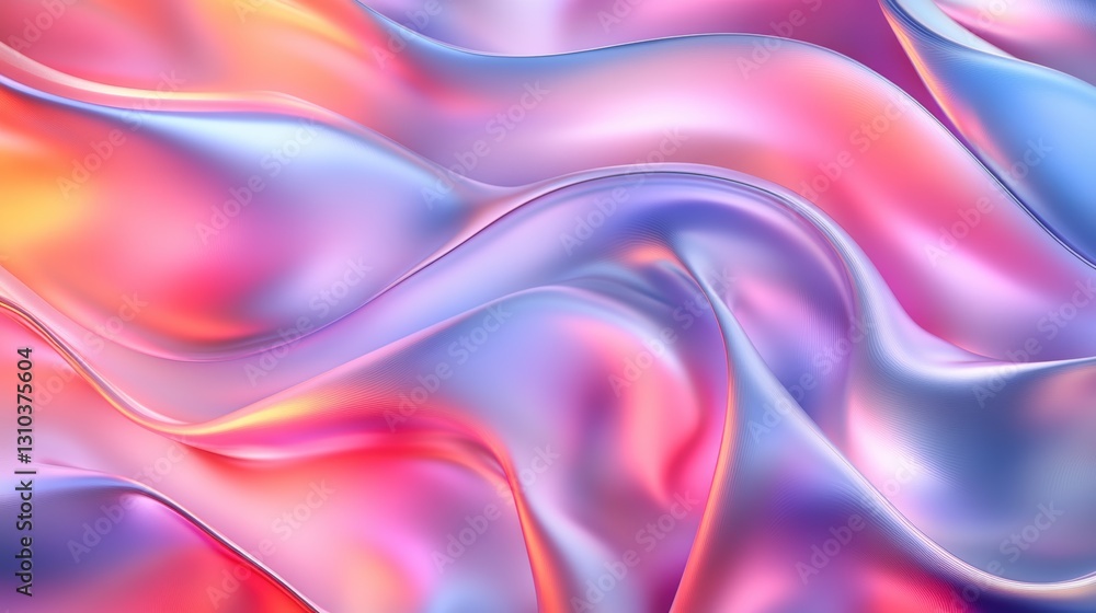 Poster colorful liquid texture with smooth waves creates an abstract background effect.